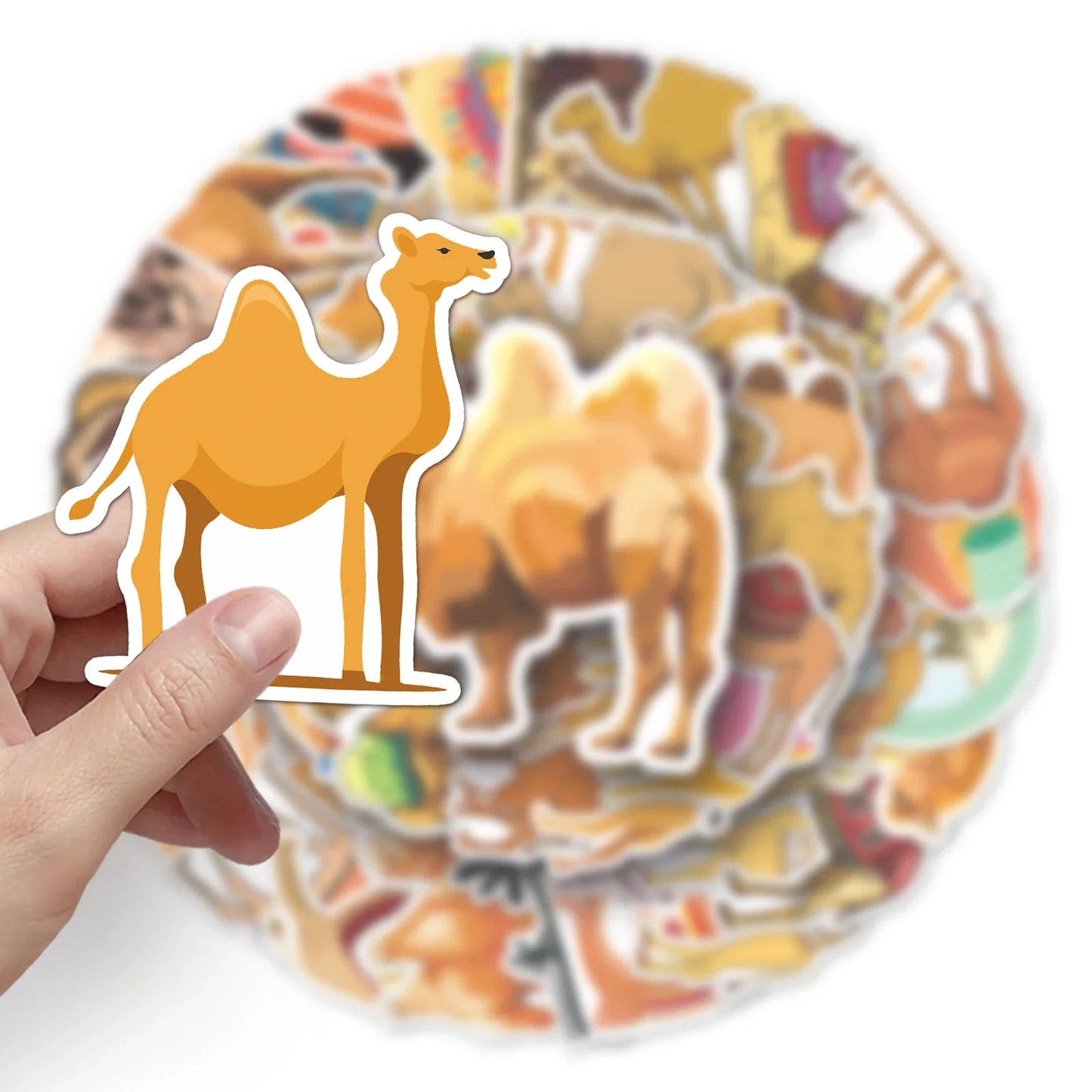 50Pcs Camel Cartoon Waterproof Vinyl Stickers for Skateboard Snowboard