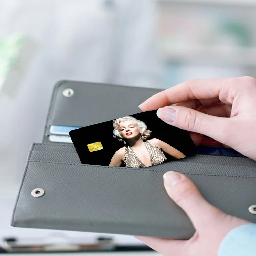 Marilyn Monroe Cat Anime Sticker Case for Credit Card