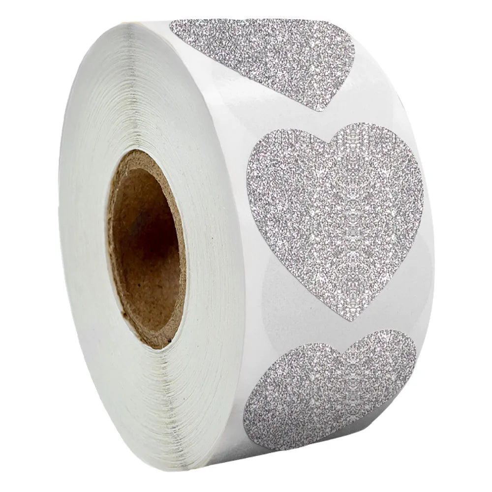 Heart Shape Diamond Stickers: Wedding & Thank You Labels