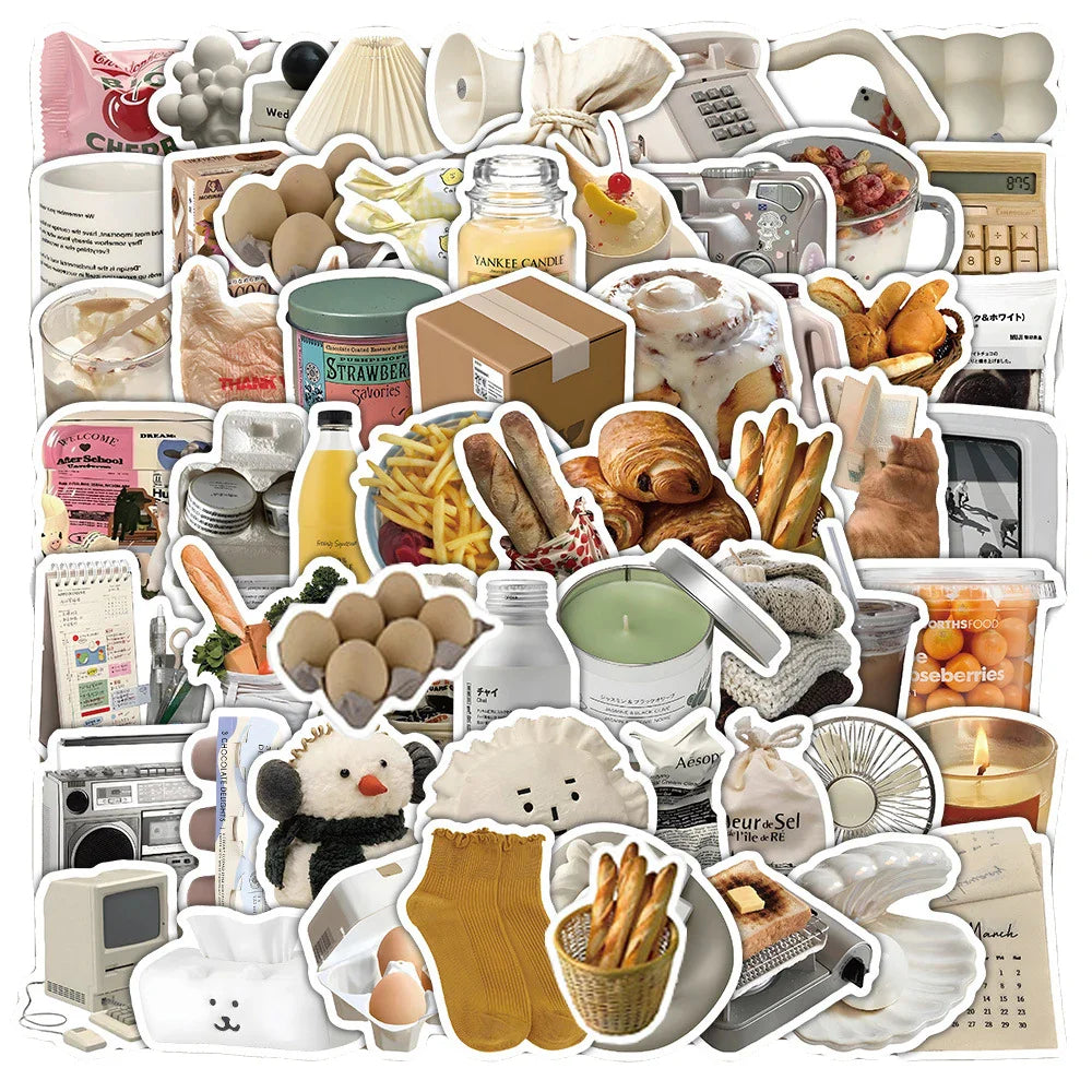Vintage Vsco Art Cartoon Graffiti Stickers Retro Decals DIY Laptop Fridge Notebook Waterproof Kids Toys 10/30/60pcs