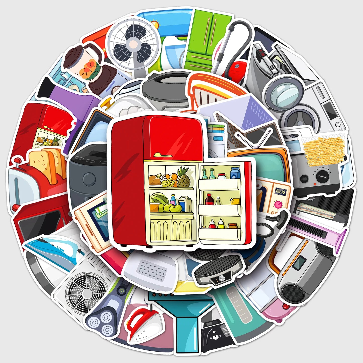 50Pcs Cartoon Waterproof Vinyl Stickers for Furniture, Skateboard, Snowboard