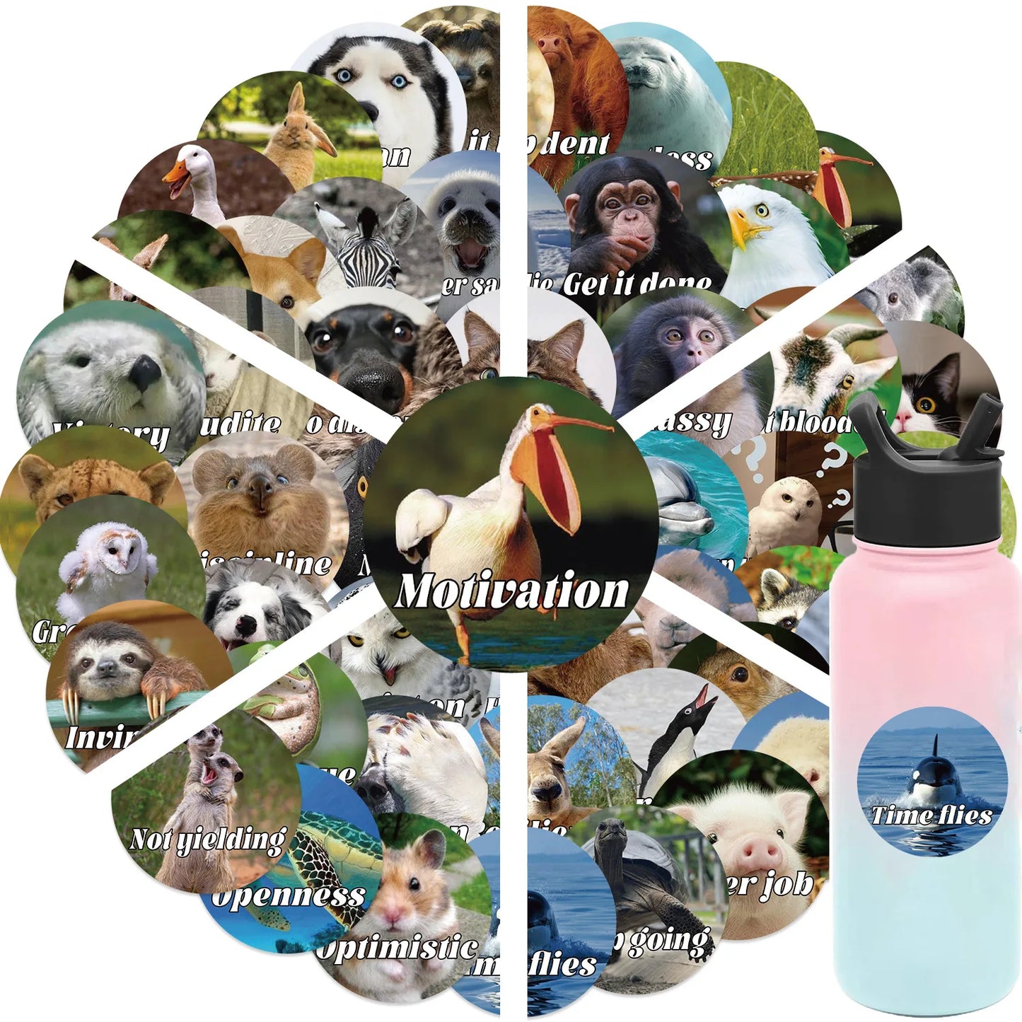 Animal Expression Stickers for Phone, Laptop, Luggage, Skateboard - Fun DIY Decals for Kids (10/30/50PCS)