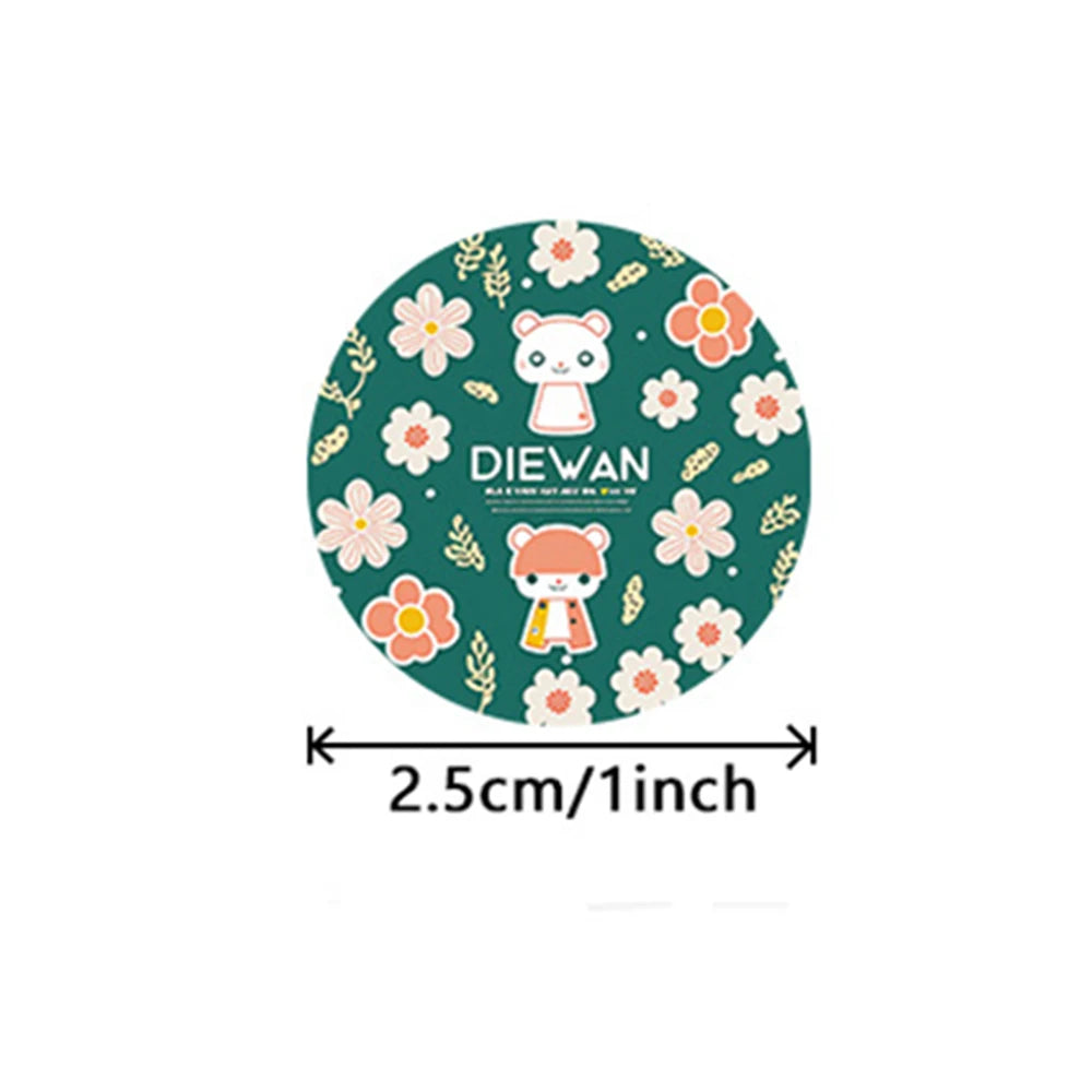 100-500pcs Cute Animal Label Stickers For Envelope Student Work Stationery Gift Decor Seal Lable Children's Scrapbook Stickers