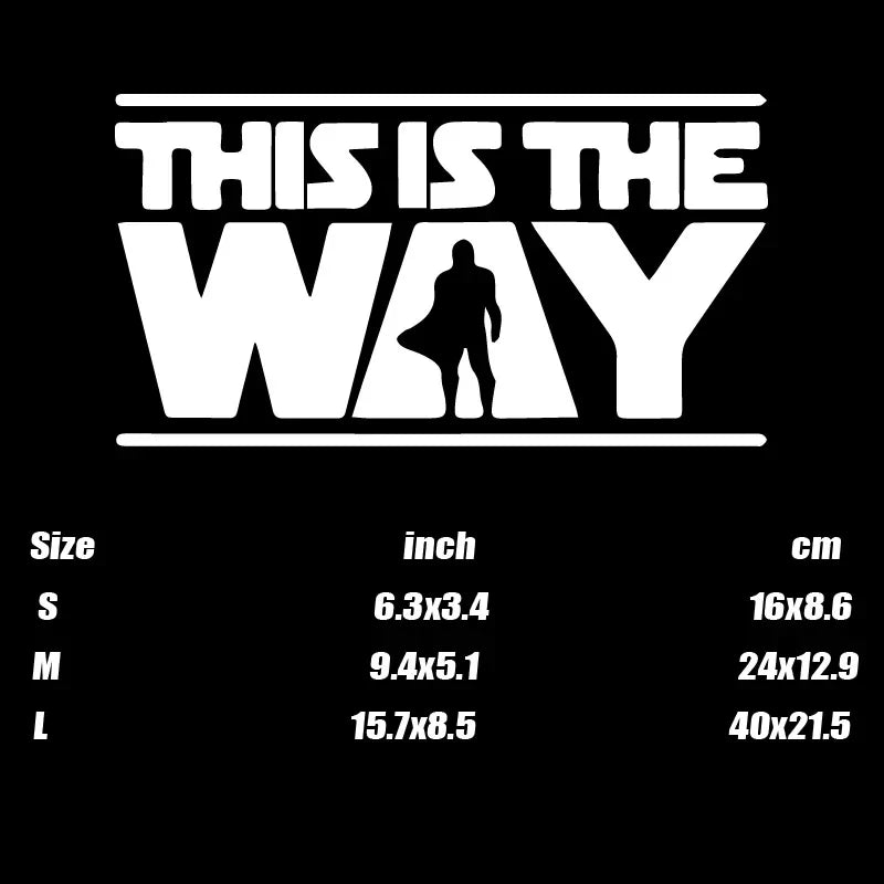 Creative 'This Is The Way' Car Sticker - Fun Auto Decal