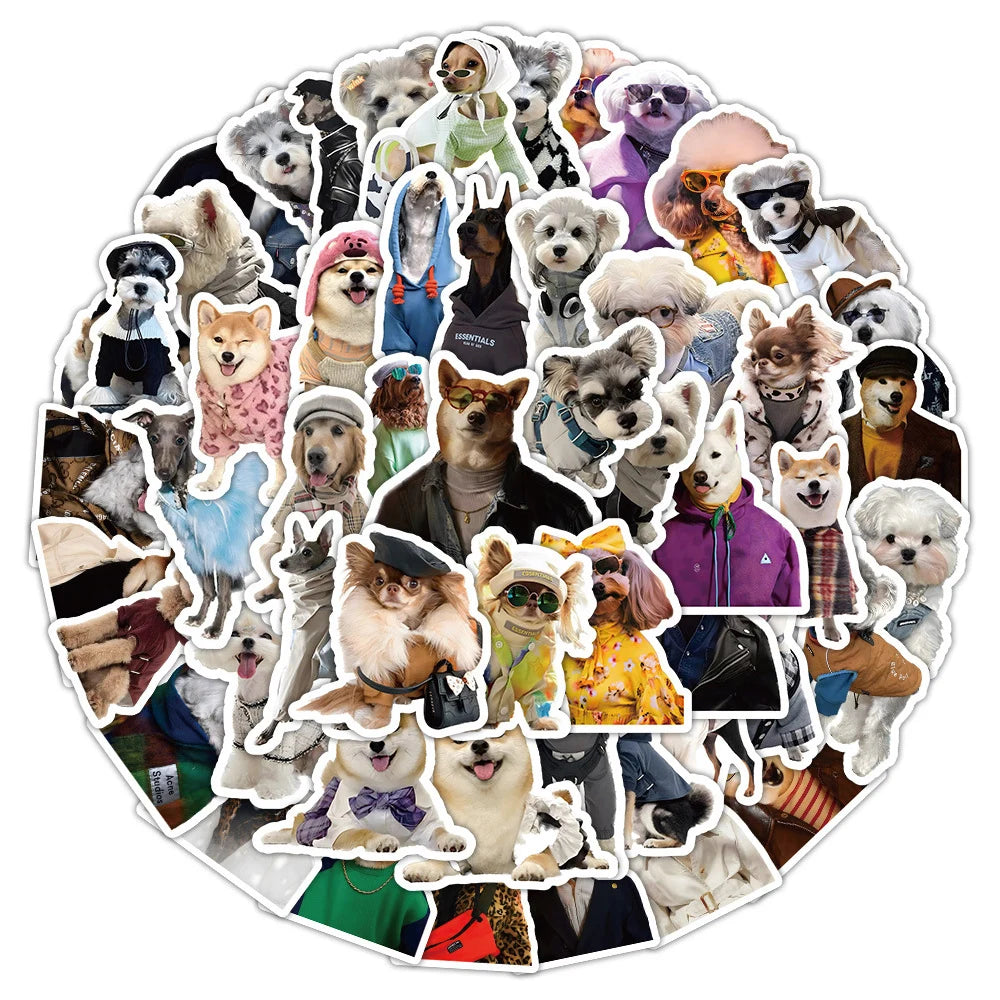 10/30/60pcs Cute Funny Animal Dog Meme Stickers Graffiti Decals Laptop Luggage Phone Car Suitcase Waterproof Sticker Kids Toys