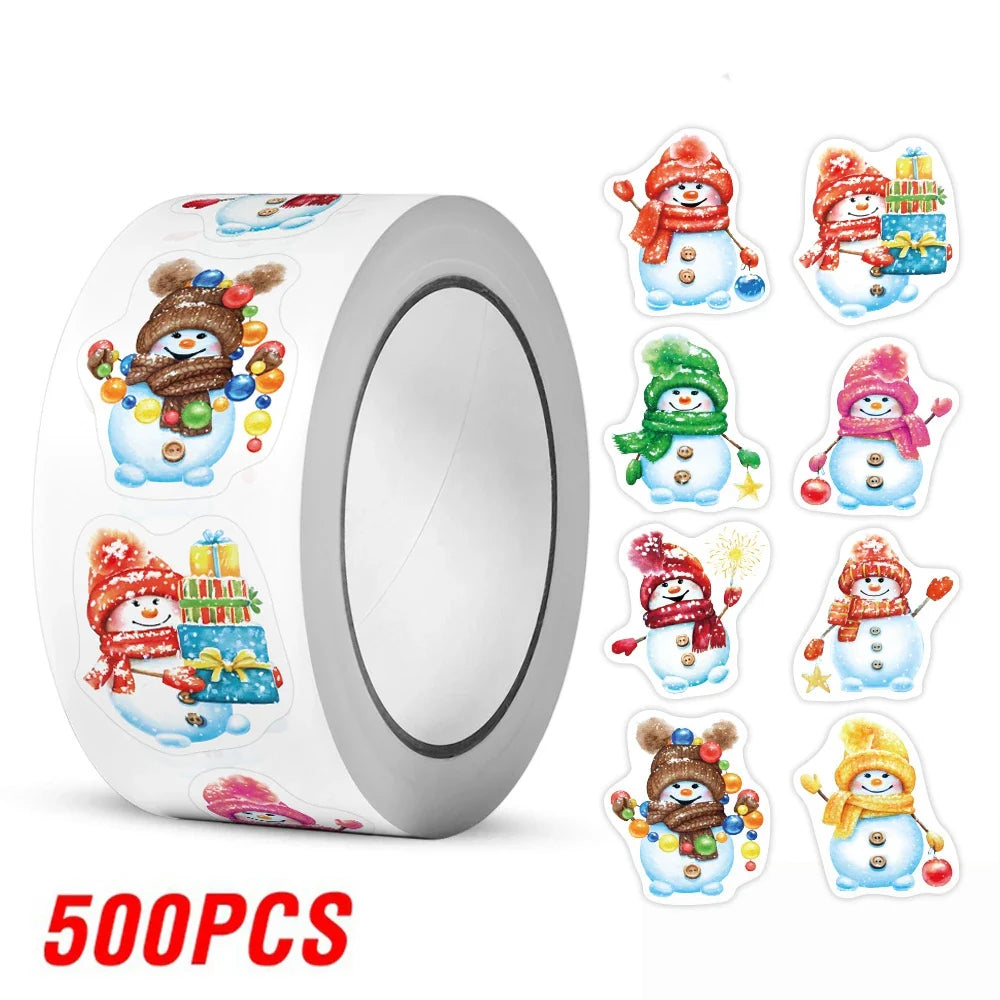 Christmas Seal Stickers: DIY Gift & Baking Labels 100-500pcs