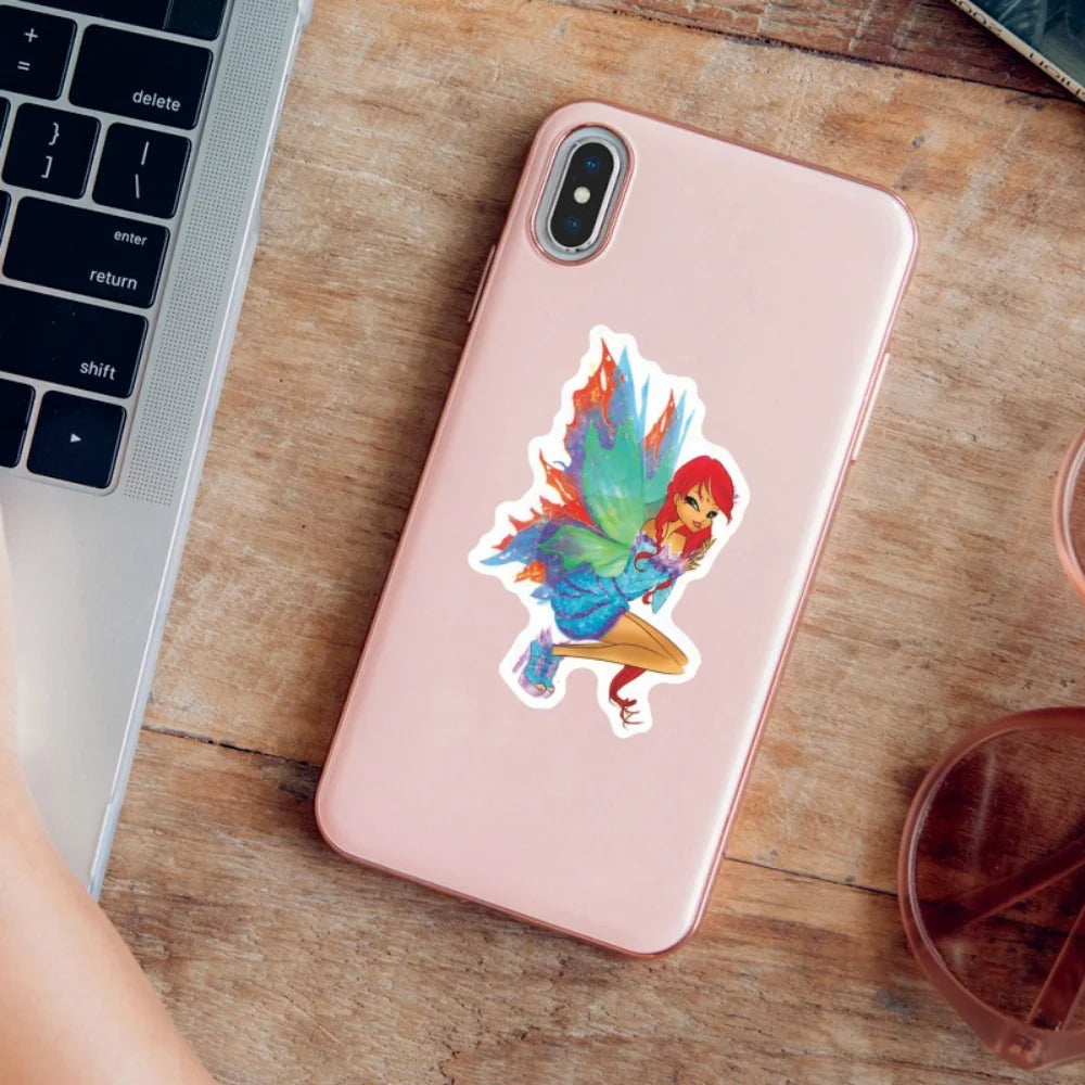 10/50Pcs Fairy Stickers for Scrapbook Transparent Flower Fairy Patch for Scrapbooking Hand Ledger Phone Case Laptop Diary DIY