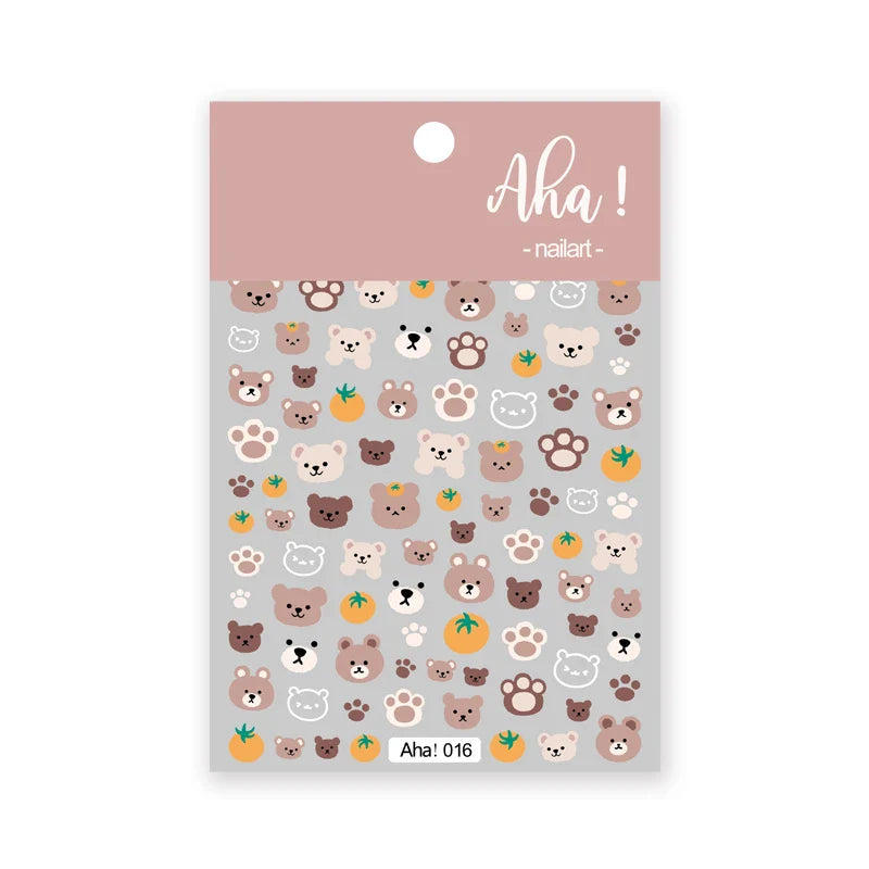 3D Reflective Nail Stickers: Love, Bear, Butterfly, Star