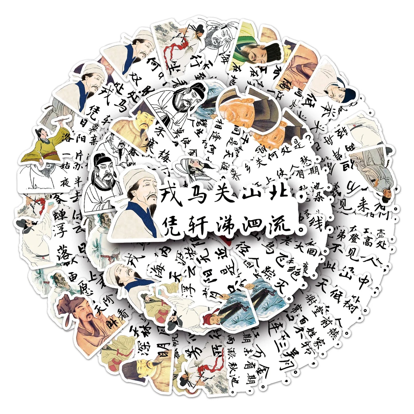 50Pcs Cartoon Cute Waterproof Vinyl Stickers for Skateboard Snowboard