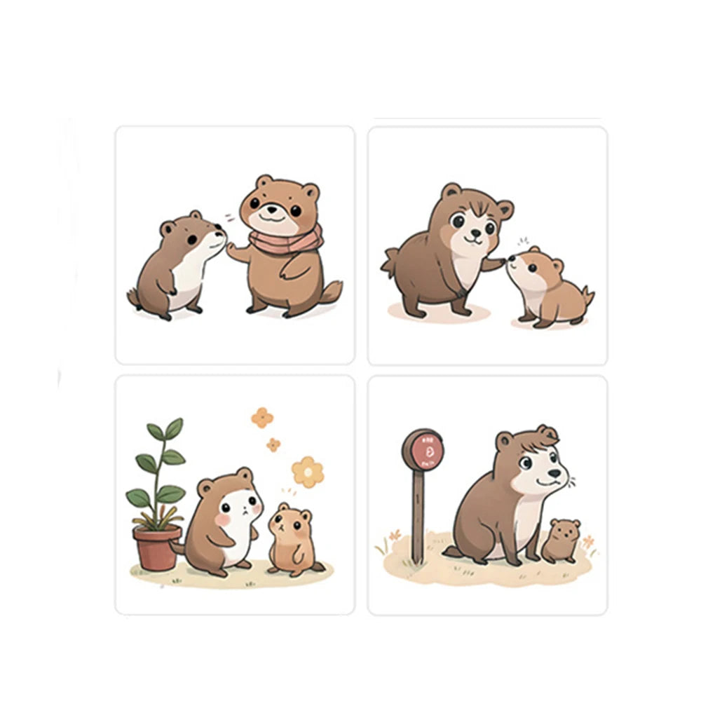 100-500pcs Cute Animals Stickers for Kids Kindergarten School Encouragement Students Games Toy Reward Laptops Labels Sticker