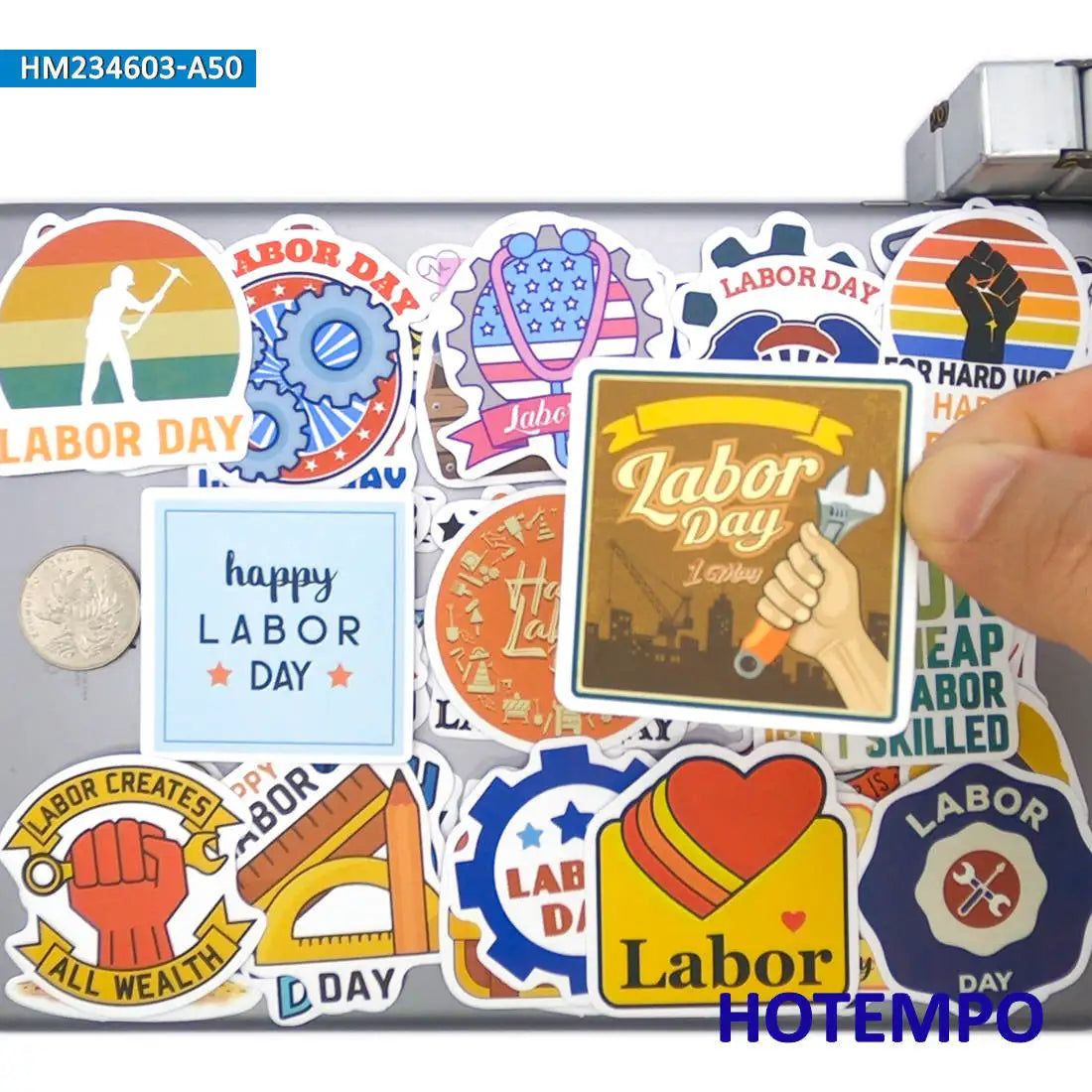 20/30/50Pieces Working Class Funny Retro Labor Day Stickers for Car Motorcycle Bike Scrapbook Luggage Phone Laptop Sticker Toys