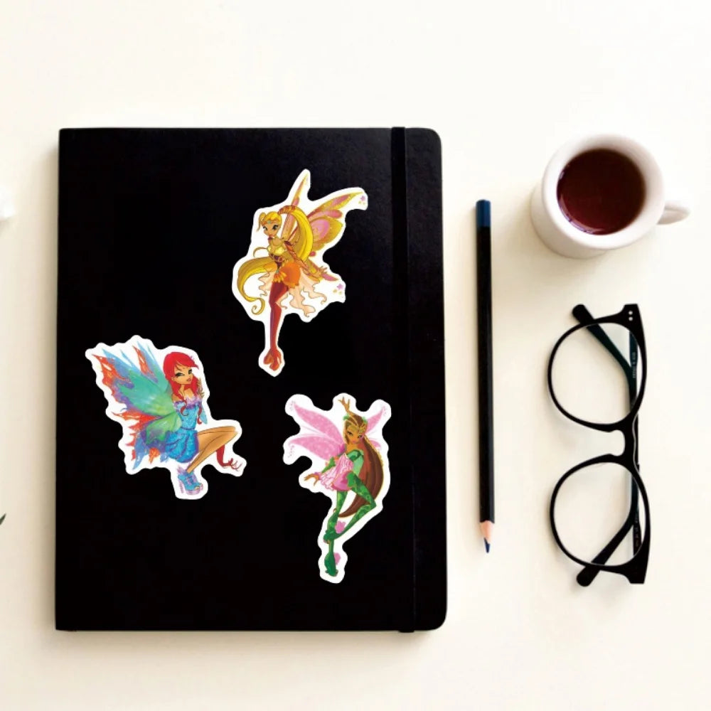 10/50Pcs Cartoon butterfly fairy Graffiti Waterproof Skateboard Travel Suitcase Phone Laptop Luggage Stickers Cute