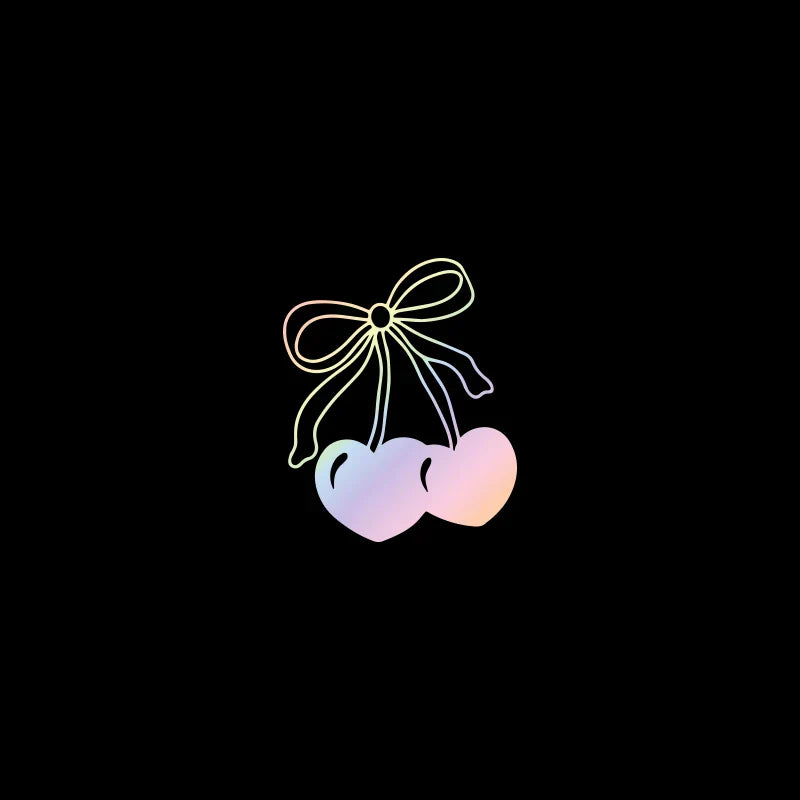 Cherry Bow Car & Laptop Vinyl Sticker Decal