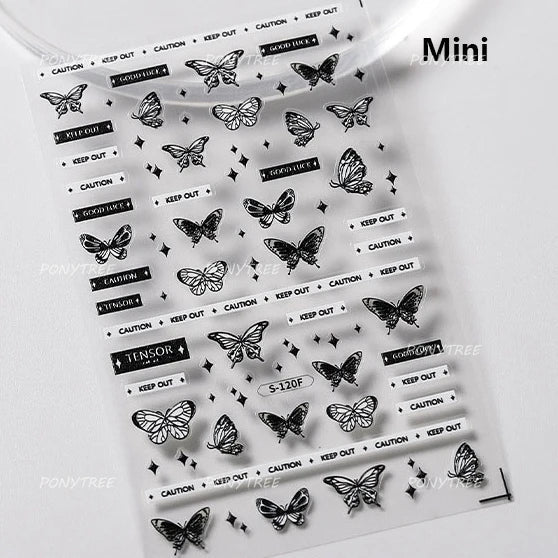 Chinese Character Nail Art Stickers - Abstract & Satirical
