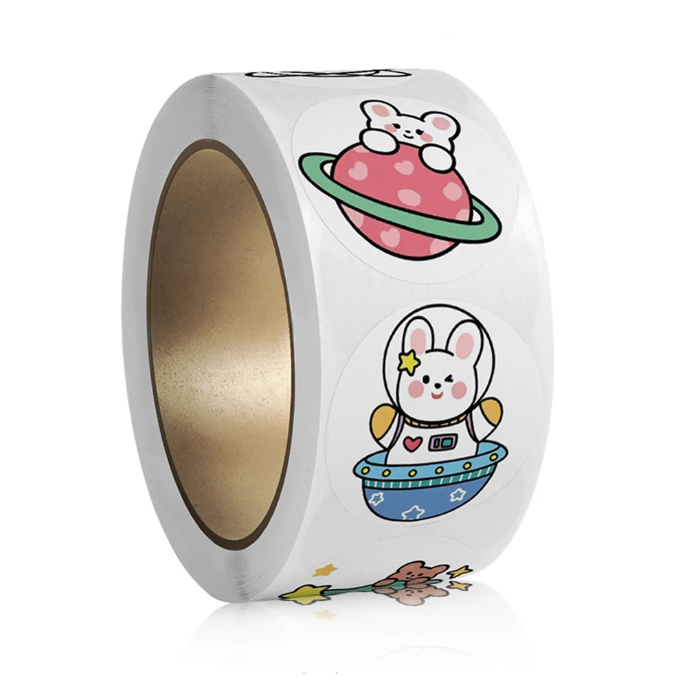100-500pcs Children Reward Encouragement Sticker Cartoon Cute Sticker Birthday/holiday Party Gift Packaging Sealing Decor Lables