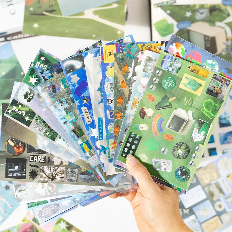 Y2K Retro Sticker Book: Kawaii Scrapbook & Planner