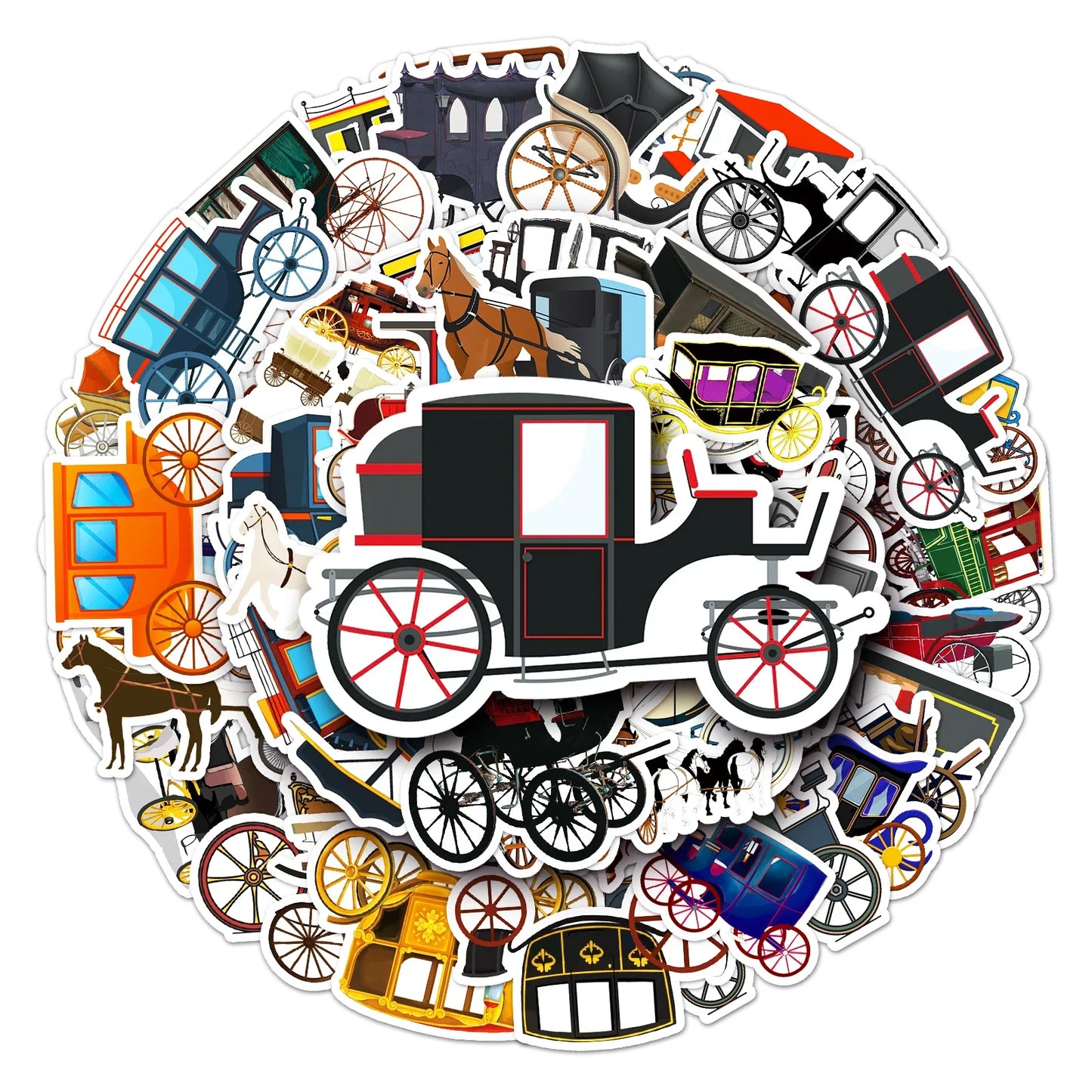 50Pcs Cartoon Waterproof Vinyl Stickers for Skateboard Snowboard