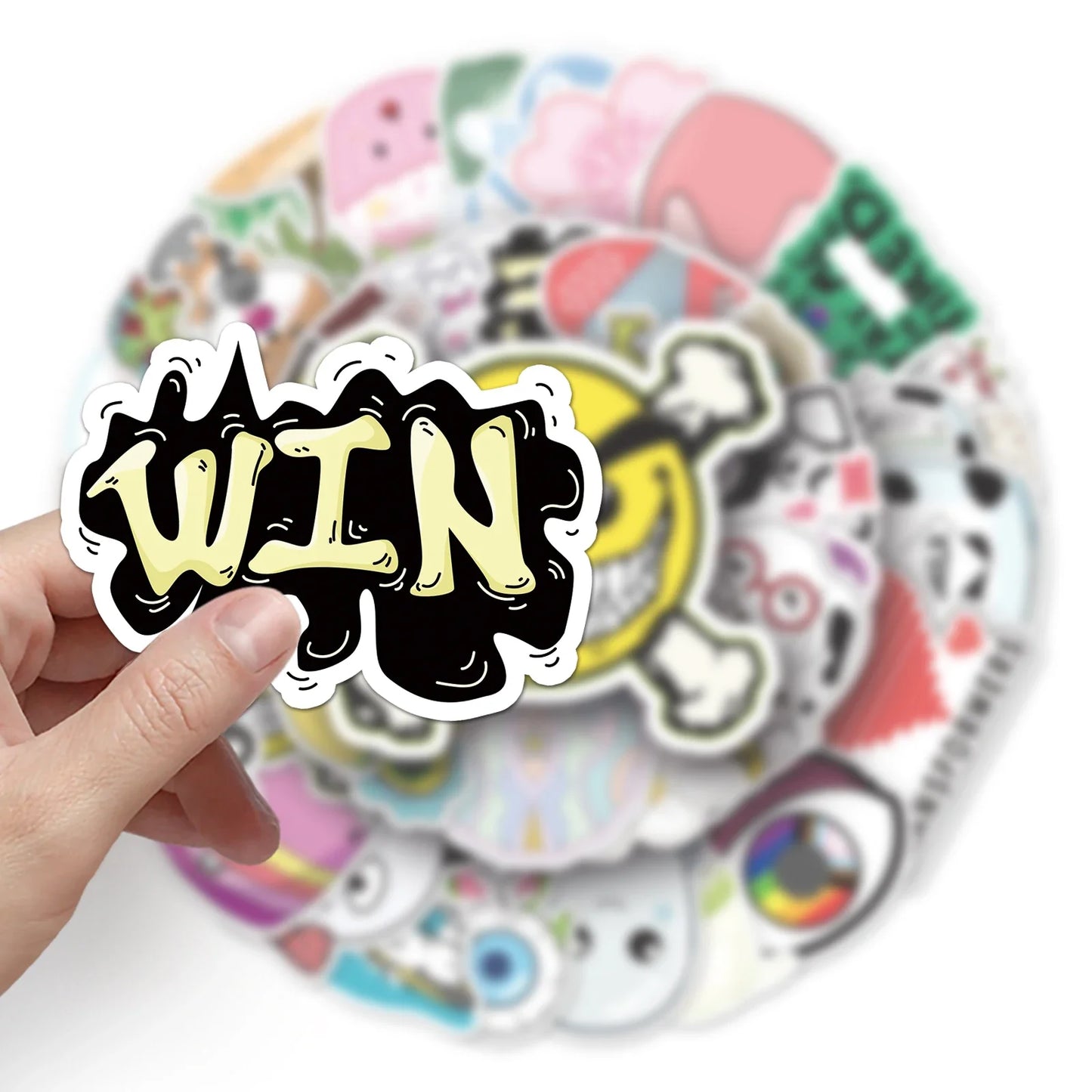 50Pcs Cartoon Waterproof Vinyl Stickers for Skateboard Snowboard