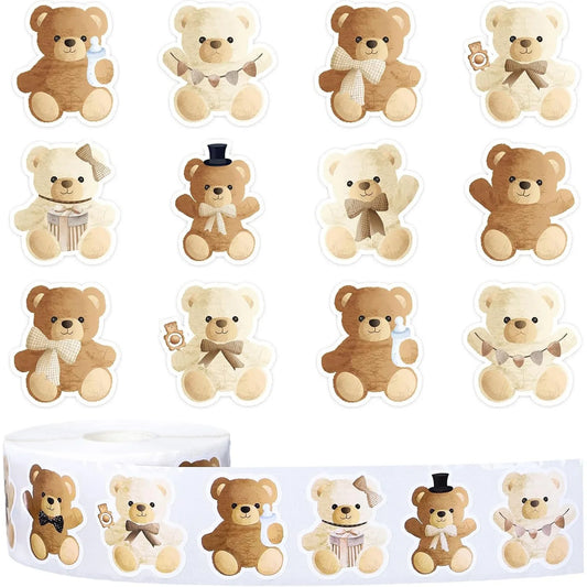 Cartoon Bear Animal Stickers: 100-500pcs Gift Box Set