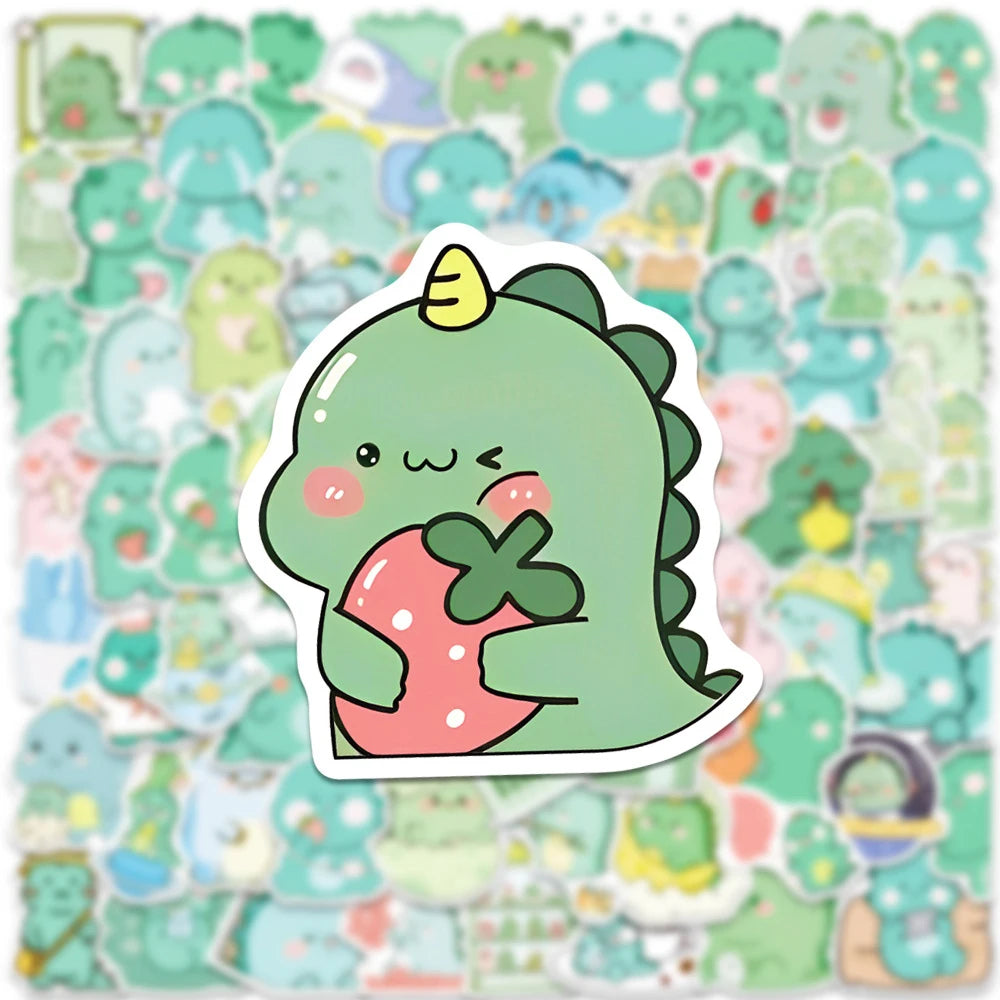 10/30/50/100pcs Cute Cartoon Dinosaur Graffiti Stickers Kids Toy Notebook Laptop Phone Luggage Album Diary Decoration Sticker