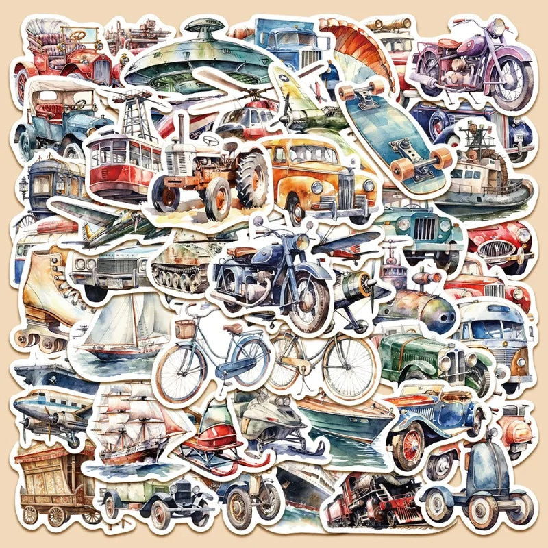 50pcs Cartoon Tool Stickers for Helmet, Wall, DIY Decoration