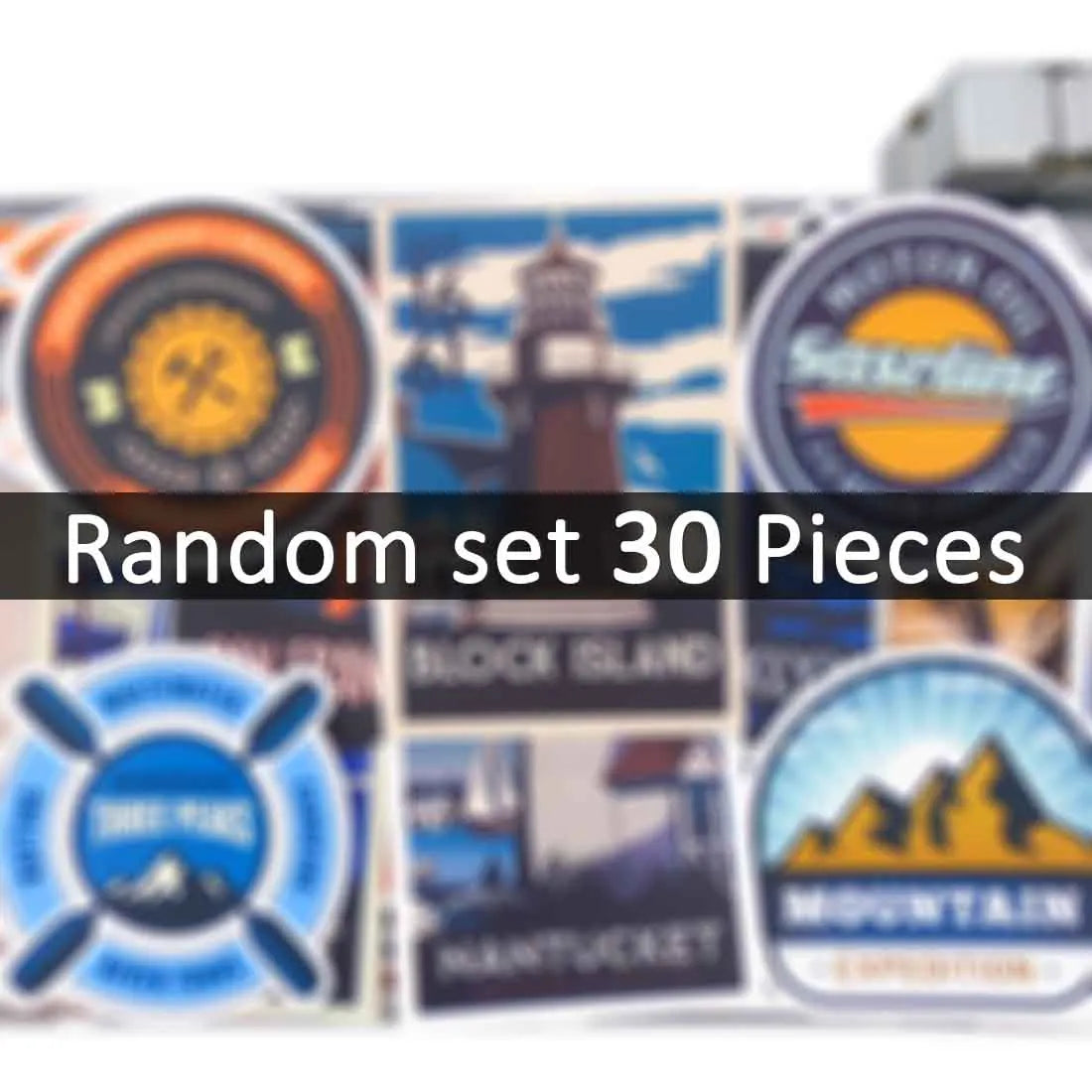 20/30/46Pieces Retro Travel Poster Art Landscape Adventure Slogan Stickers for Phone Laptop Luggage Bike Motorcycle Car Sticker