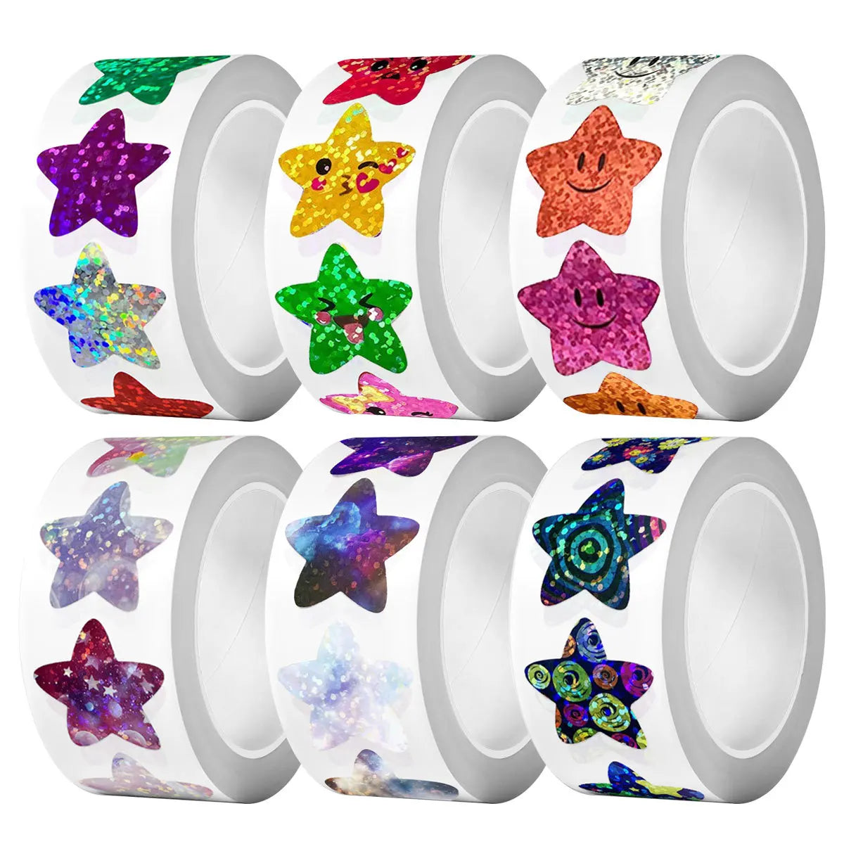 50-500pcs Cartoon Stars Cute Sticker Children Reward Encouragement Sticker Birthday Party Gift Packaging Sealing Decor Lables