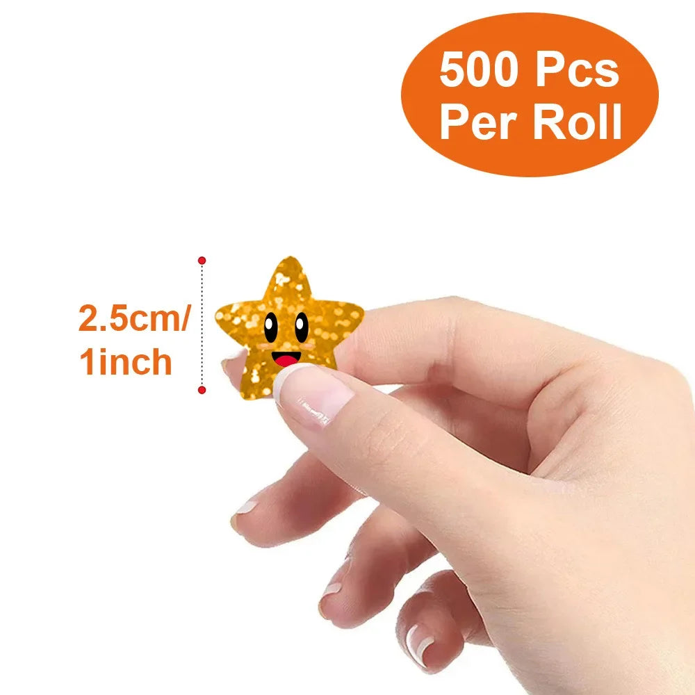 Holographic Sliver Star Stickers for Kids Reward 500Pcs Foil Star Stickers Labels for Wall Crafts Classroom Teachers Supplies