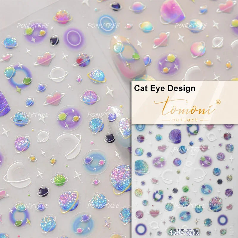 Butterfly Star Shell Nail Art Stickers Decals