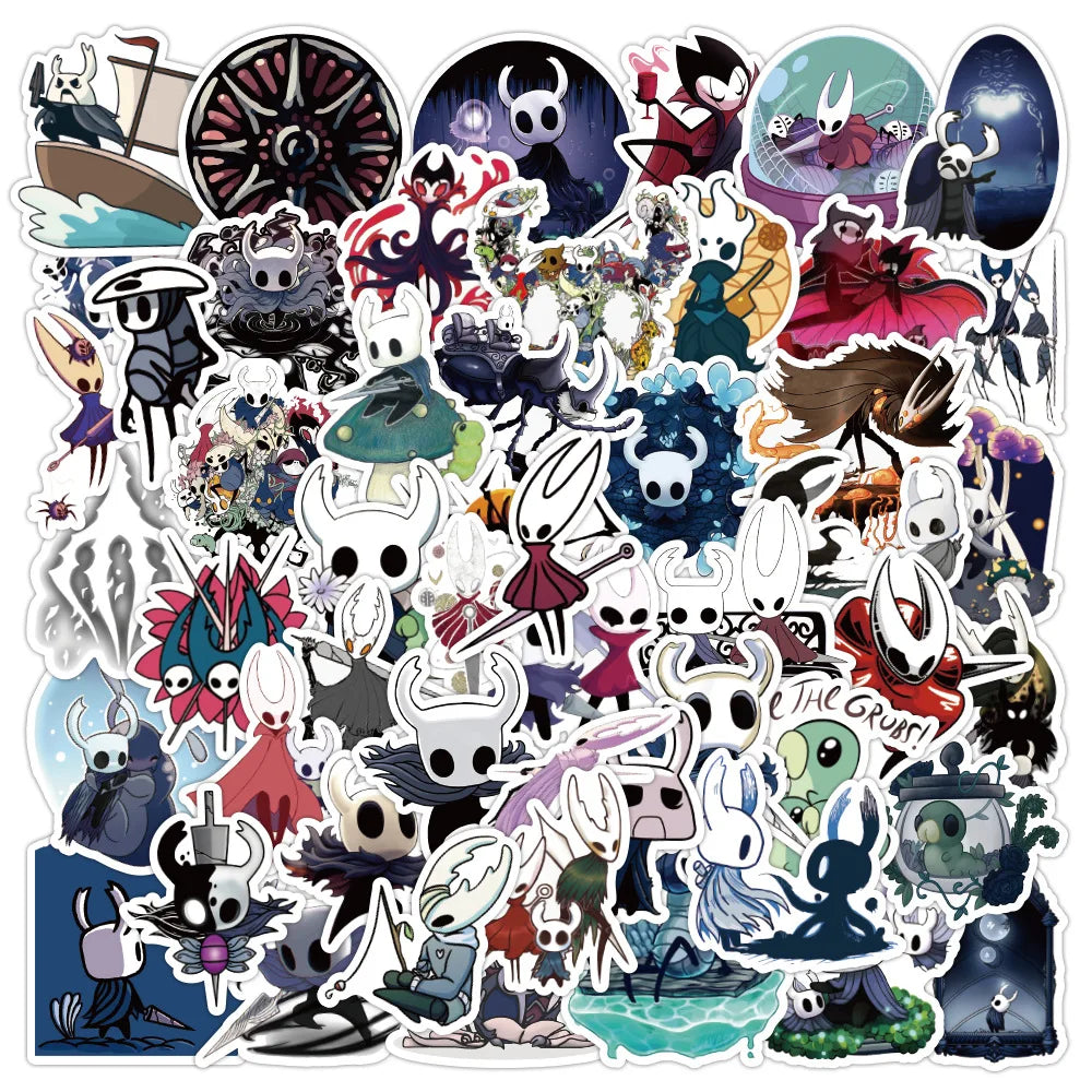 Hollow Knight Graffiti Stickers Waterproof Skateboard Suitcase Motorcycle Water Bottle Decals 10/30/50pcs