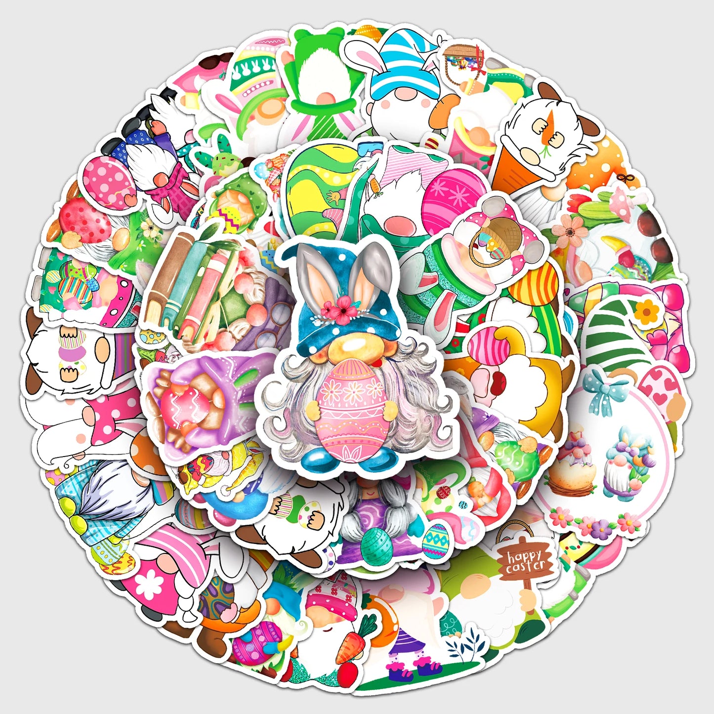 50Pcs Easter Dwarf Cartoon Waterproof Vinyl Stickers for Skateboard Snowboard Home Decor