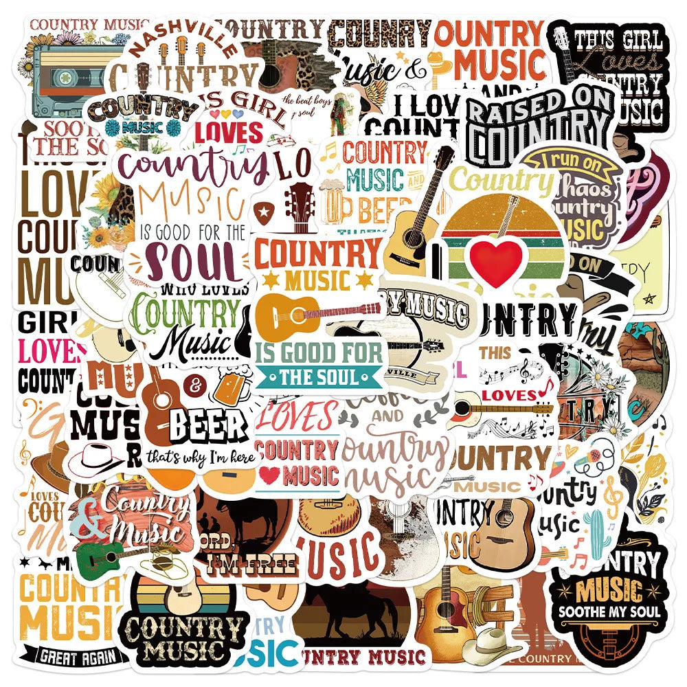 Retro Music Stickers for Phone, Laptop, Luggage, Skateboard - 10/30/50PCS