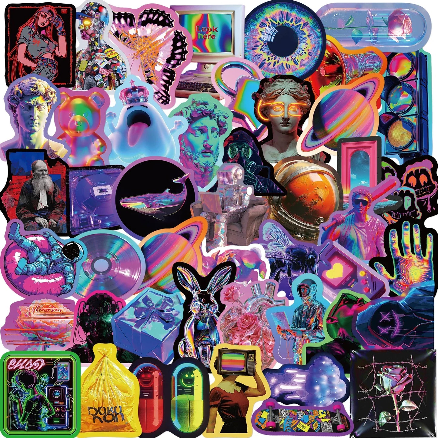 50PCS Punk Art Stickers for Laptop, Phone, Car, Skateboard