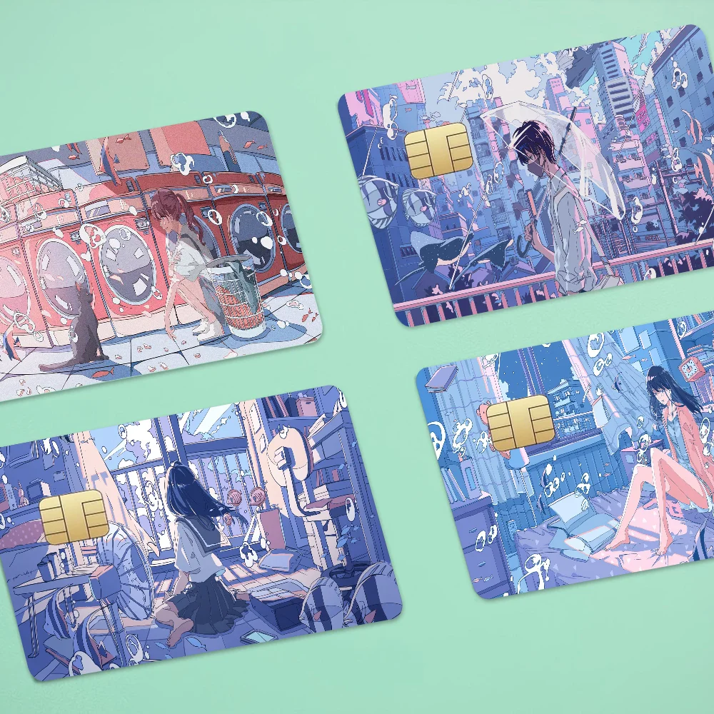 Japan Train Anime Sticker for Credit/Debit Card Cover