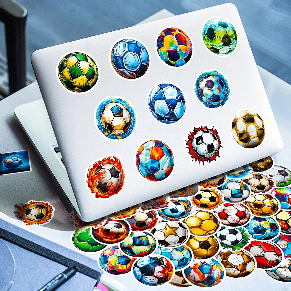 10/30/50pcs Sports Contest Soccer Football Graffiti Stickers Decals DIY Skateboard Laptop Phone Car Waterproof Sticker Kids Toys