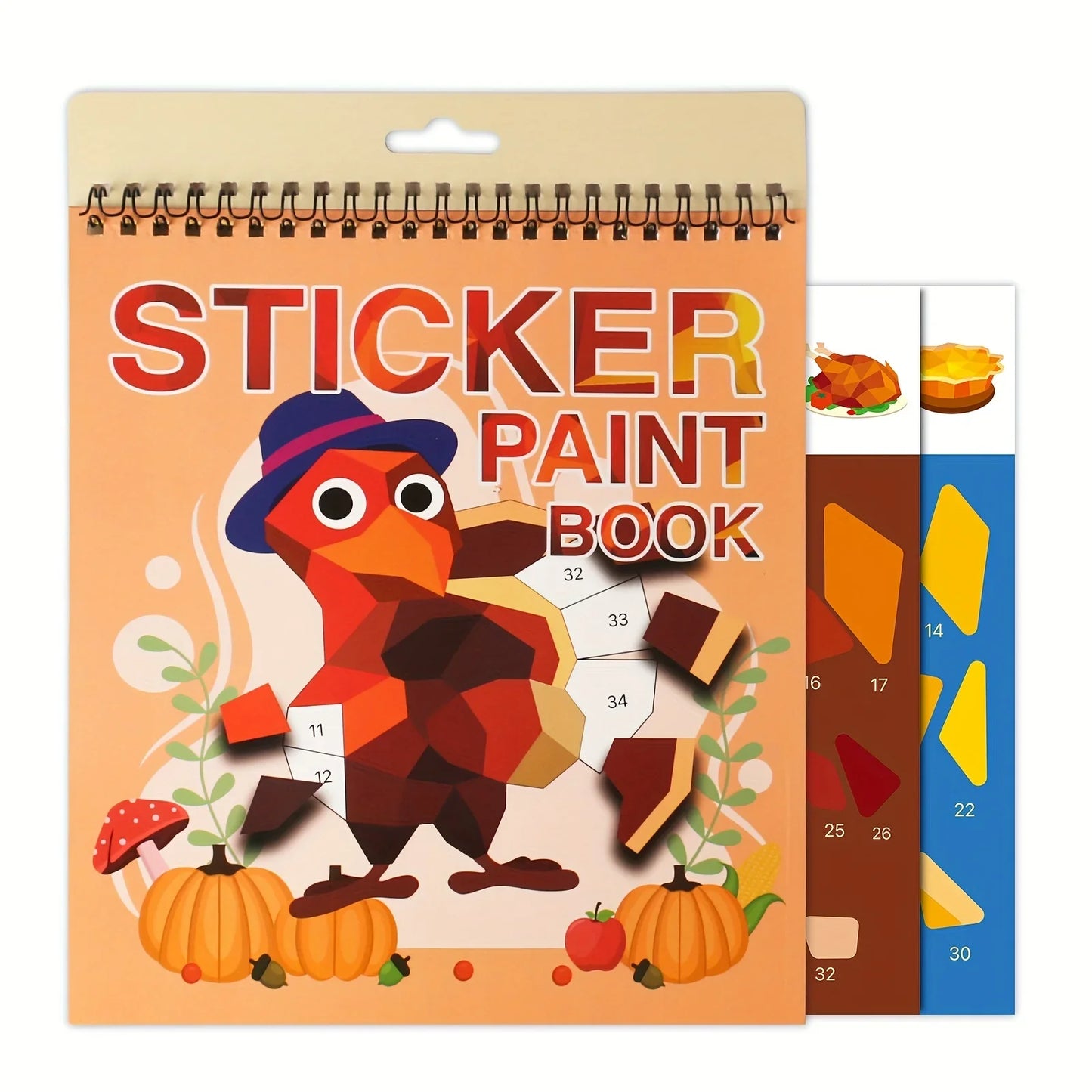 Sticker Book for Kids Ages 4-8, Sticker by Number, Brain Games, Travel Toy, Gift