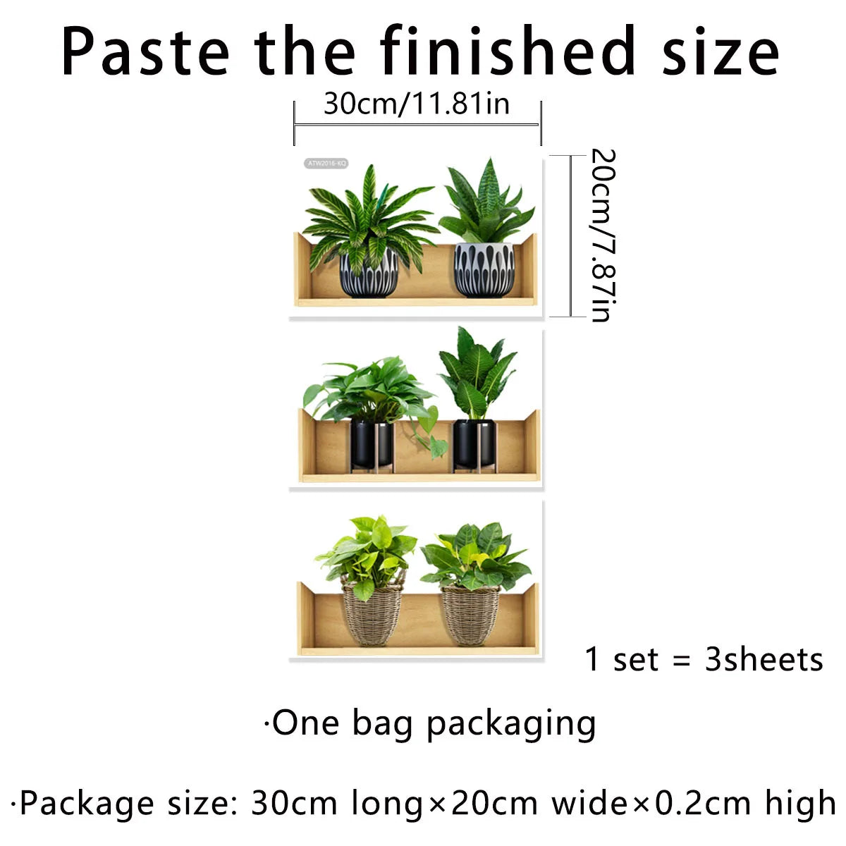 Wall Sticker Green Plant Potted Plant Shelves Self-adhesive Decor For Living Room Vinyl Bedroom Home Decoration Decal PVC Poster