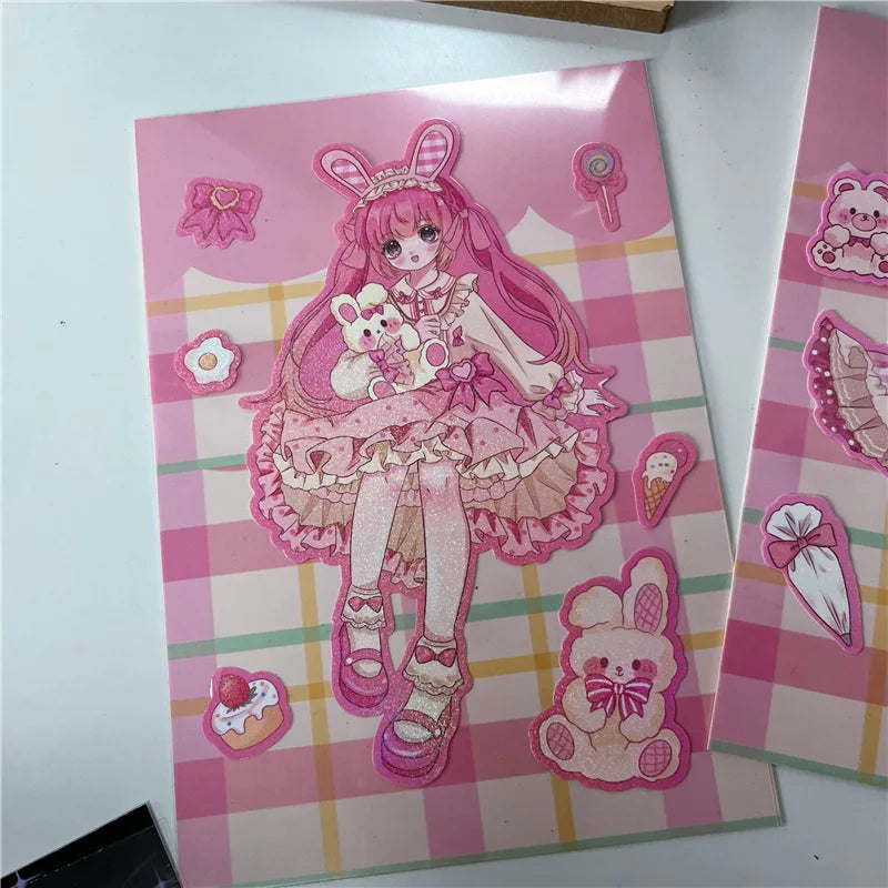 Kawaii Korean Maid Angel Devil Stickers for Scrapbooking