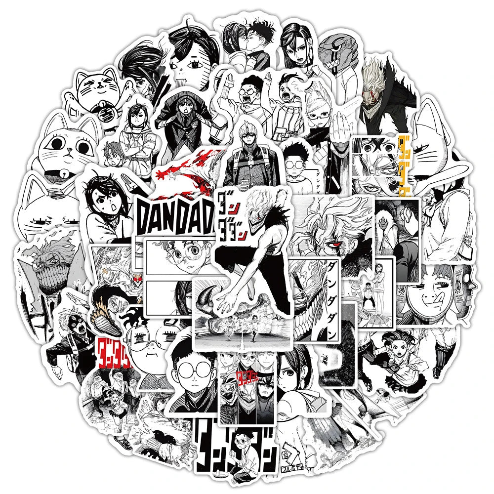 Anime Dandadan Graffiti Stickers Waterproof for Laptop Motorcycle Luggage Kids Toys