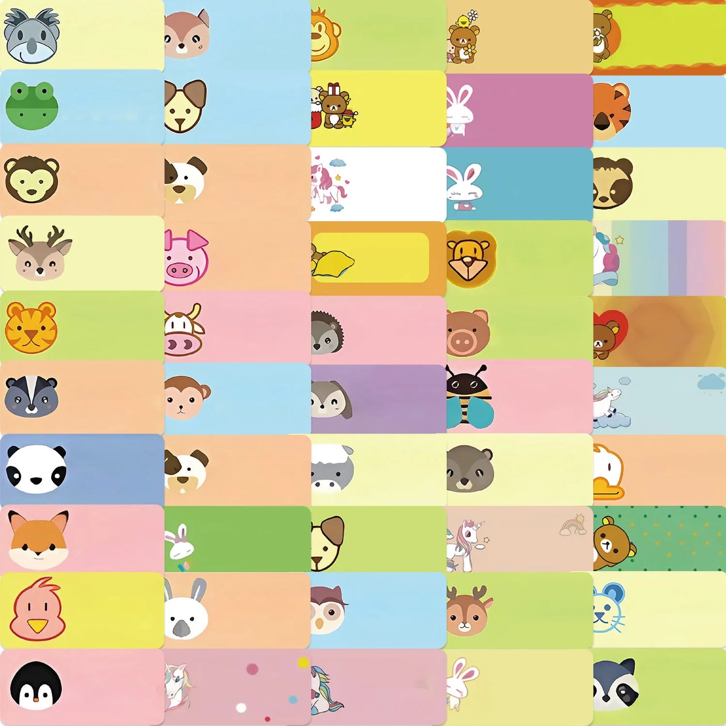 50PCS Animal Cartoon Stickers for Luggage, Laptop, Phone