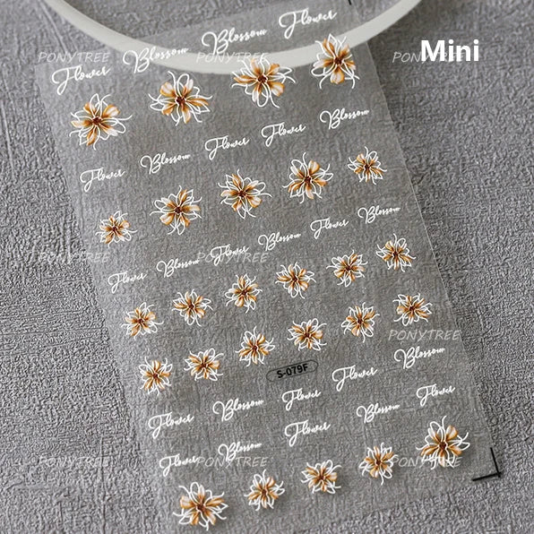 Silk Bowknot Star Nail Art Stickers - Shiny Manicure Decals