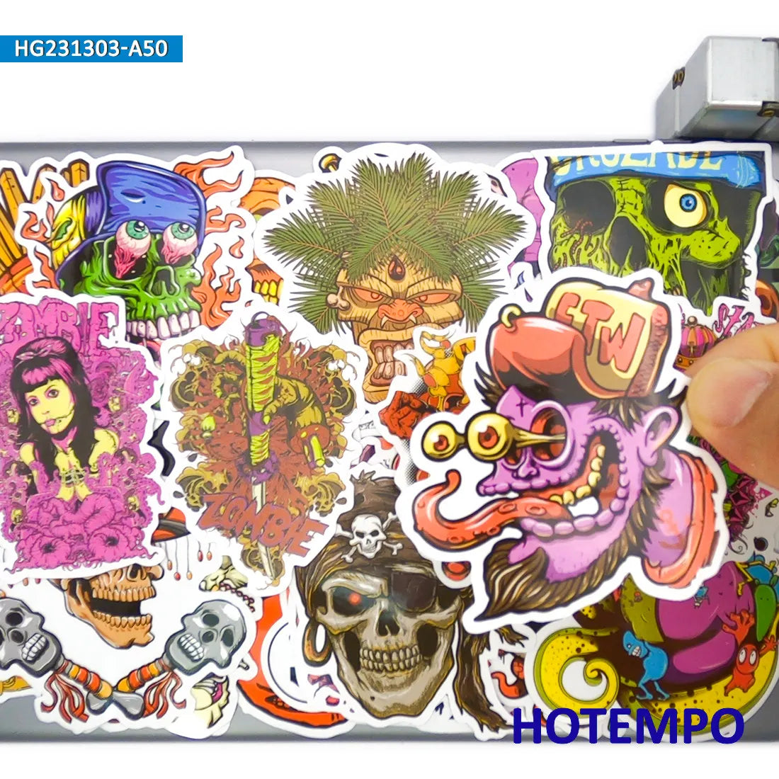 20/30/50Pieces, Monster Stickers, Zombie Demon Witch Skeleton Cthulhu, Retro Gothic, for DIY Creative Decoration, Funny Sticker