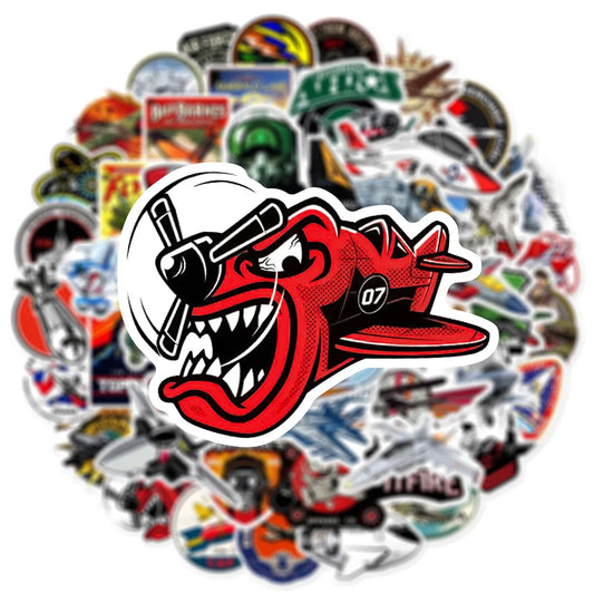 Airplane Cartoon Stickers for Phone Laptop Luggage Skateboard - 10/30/50PCS Fun Gift for Kids