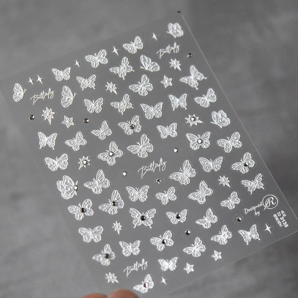 3D Pearl Rhinestone Nail Art Stickers Wholesale