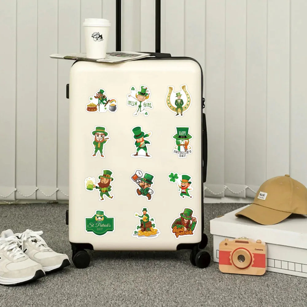10/50Pcs St. Patrick S Day Stickers Country Ireland Holiday Aesthetic Green Cartoon DIY Toy Fridge Graffiti Decals Sticker
