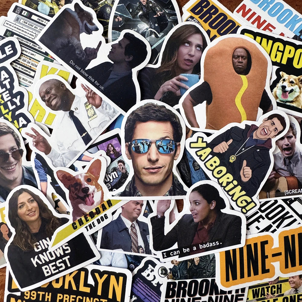 Brooklyn Nine-Nine Stickers Pack for Luggage, Laptop, Skateboard, Motorcycle