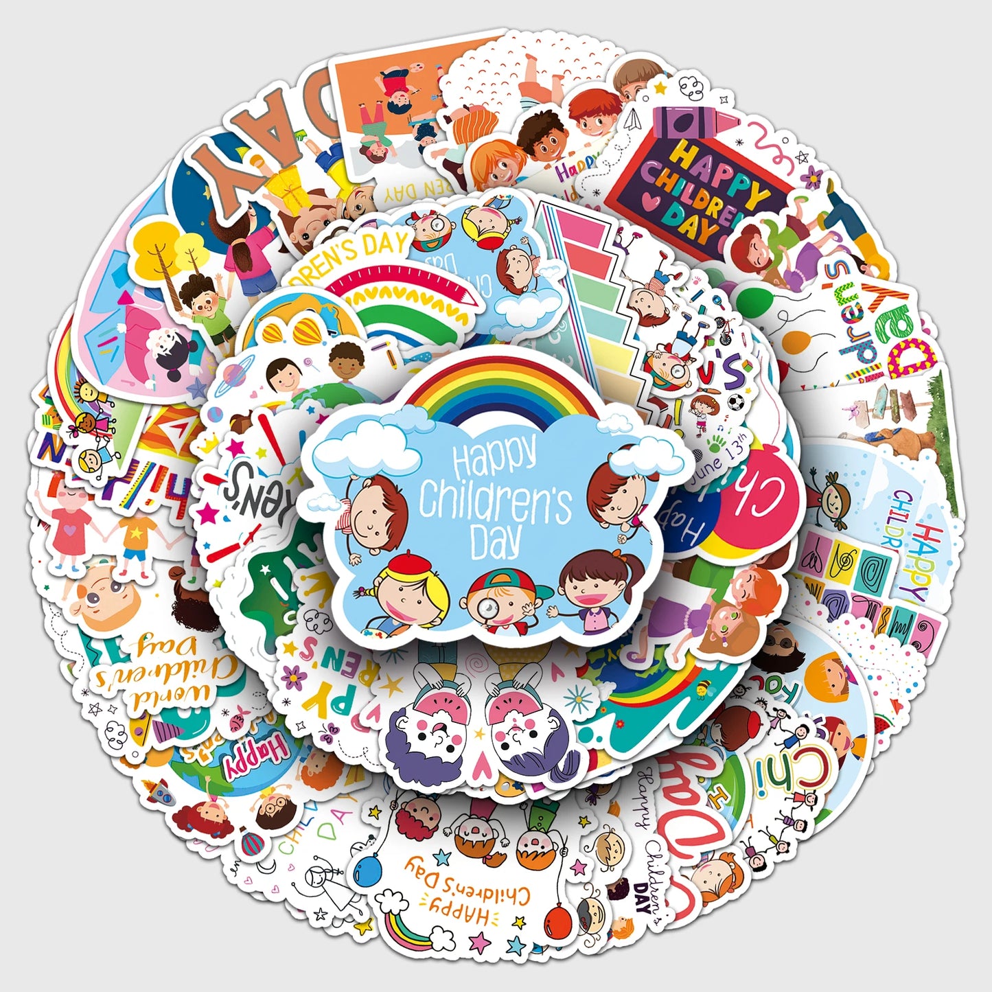 50Pcs Children's Cartoon Waterproof Vinyl Stickers for Skateboard Snowboard Decals