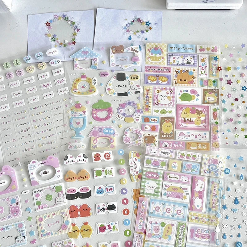 Korean Cute Cartoon Stickers Set for Phone & Luggage