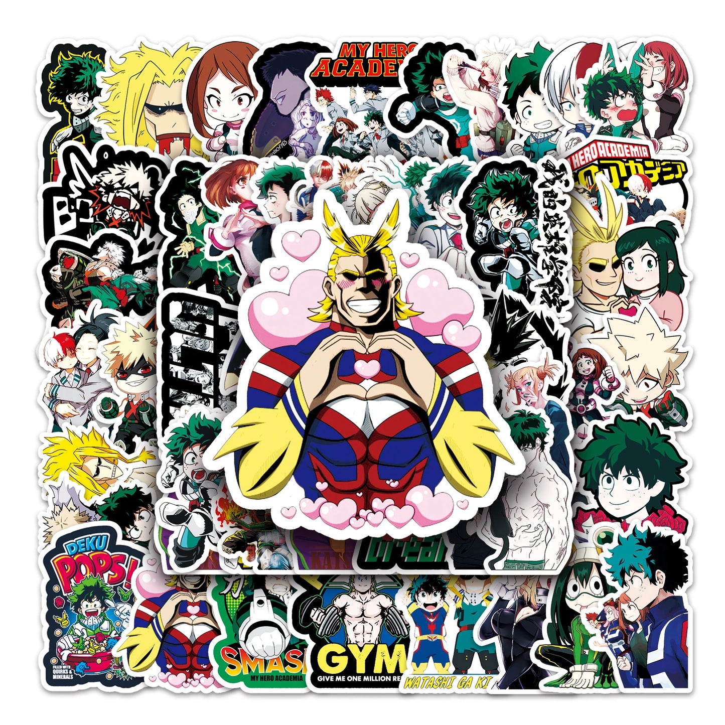 50Pcs Superpower Cartoon Waterproof Vinyl Stickers for Skateboard Snowboard Decals