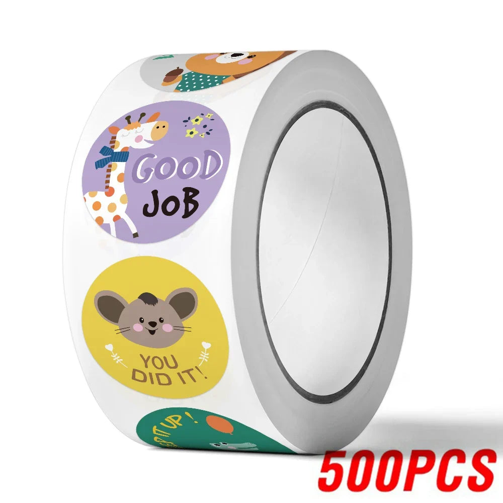 Animal Reward Stickers for Kids & Teachers (100-500pcs)